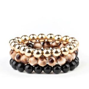 Courageously Couture – Black Brown Gold Set of 3